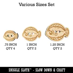 Kawaii Dab Fish Wood Buttons for Sewing Knitting Crochet DIY Craft