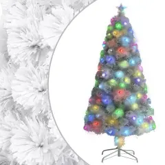 Artificial Christmas Tree with LED White Fiber Optic