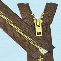 YKK 12" Medium Weight Jacket Zipper YKK #5 Brass ~ Separating ~ 568 Lite Brown (1 Zipper/Pack)