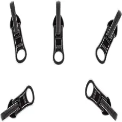 Zipper Repair Solution - #5 YKK Jacket Coil Reversible Sliders - Color: Black (5 Sliders Per Pack) Made in The United States.