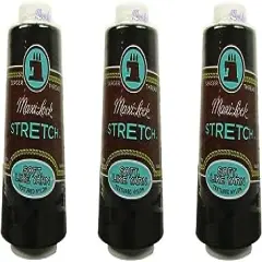 American & Efird a&E Maxi Lock Stretch Thread 2000yd Black (3 Pack)