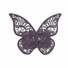 12 Laser Cut Butterfly Napkin Rings Purple