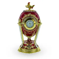 1900 Cockerel Royal Imperial Easter Egg in Red