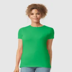 Gildan&reg; Softstyle Women&rsquo;s Crewneck Short Sleeve T-Shirt Irish green