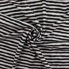 Black Brush Stroke Stripes Bullet Fabric 1 yard