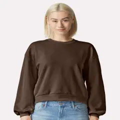 American Apparel&reg; ReFlex Women's Fleece Crewneck Sweatshirt Brown