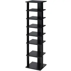 7-Tier Shoe Rack Practical Free Standing Shelves Storage Shelves Black