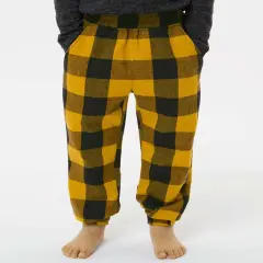 Youth Plaid Jogger Sweatpants | RADYAN&reg; Gold/ black