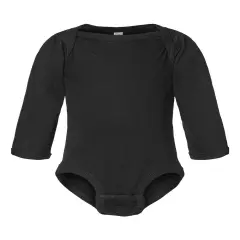 Rabbit Skins&reg; Infant Fine Jersey Long Sleeve Bodysuit Black