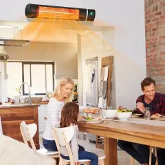 1500W Outdoor Electric Patio Heater with Remote Control Black