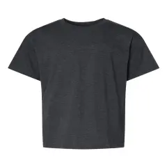 Gildan&reg; Softstyle Youth CVC Crewneck Short Sleeve T-Shirt Pitch black mist