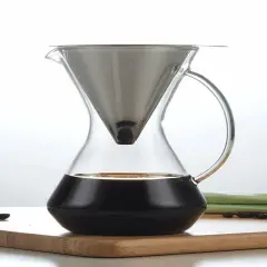 Glass Coffee Maker with Coffee Dripper Filter