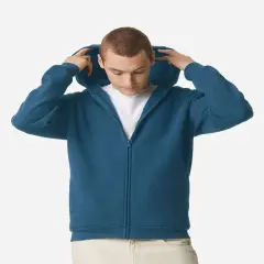 American Apparel&reg; ReFlex Fleece Full-Zip Hoodie Sea blue