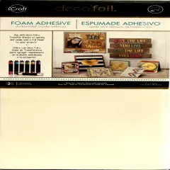 Deco Foil White Foam Adhesive Sheets 6" x 12"- 2 Pieces