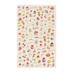 Wrapables 3 Sheets Lemon Fruit Cupcakes & Macaroons Nail Art Fruits & Cupcakes Nail Stickers