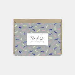Zig Zag Brushstroke Pattern Card,