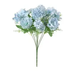 Silk Peony Artificial Fake Flowers Bunch Bouquet Home Wedding Party Decor Hot Blue