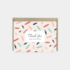 Brushstroke Pattern Card, Designer Thank