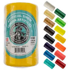 Gudebrod 70lb. 5-Ply Artificial Sinew Thread, 300yd. | Made in USA Yellow