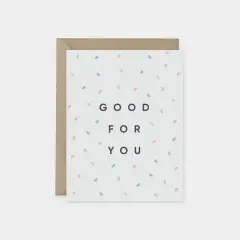 Good For You Card, Colorful Modern