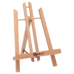 Stein Design Natural Bamboo Display Easel - Table Top Easel Stand for Painting, Adjustable A-Frame Construction, Ideal for Wedding Signage and Painting Parties