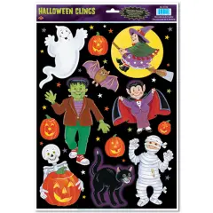 Beistle - Halloween Character Clings - 12" x 17" Sh - 12 Pack
