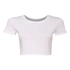 BELLA + CANVAS&reg; Women&rsquo;s Crewneck Short Sleeve Crop Tee White