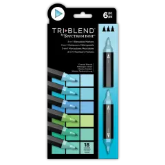 Spectrum Noir TriBlend Marker Set - Coastal Blends - 6pc Set