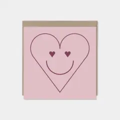 Heart Eyes Valentine's Day Card, Blank