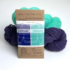 Wool Tincture Dye Color Pack Pairings Eggplant-turquoise