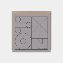 Geo Modern Line Art Card VII, Minimalist