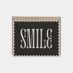 "Smile" Decorative Typography Card