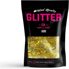 Gold Holographic Chunky Glitter ✮ Chunky Glitter Mix ✮ 100g Festival Glitter Cosmetic Face Body Hair Nails