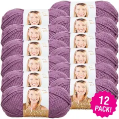 (12 Pack) Lion Brand Vanna's Choice Yarn - Dusty Purple
