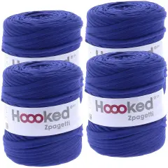 Multipack of 4 - Hoooked Zpagetti Yarn-Ocean Blue - Mid Blue Shades