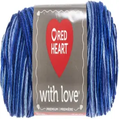 Multipack of 24 - Red Heart With Love Yarn-Deep Blues