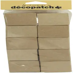 Decopatch Paper Mache Boxes 10/Pkg-Square 2"