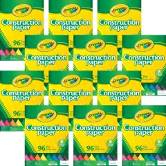 Multipack of 12 - Crayola Construction Paper Pad 9"X12"-96 Sheets