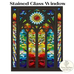 Stained Glass Window Decoupage and Mixed Media Papers (Small 12x18)
