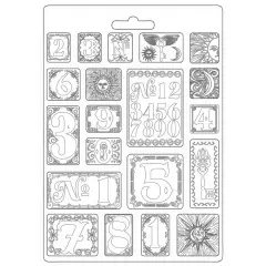 Stamperia Soft Maxi Mould 8.5"X11.5"-Numbers, Alchemy
