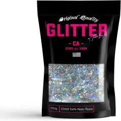 Silver Holographic Chunky Glitter ✮ Chunky Glitter Mix ✮ 100g Festival Glitter Cosmetic Face Body Hair Nails