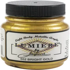 Multipack of 6 - Jacquard Lumiere Metallic Acrylic Paint 2.25oz-Bright Gold