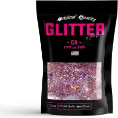 Pink Holographic Chunky Glitter ✮ Chunky Glitter Mix ✮ 100g Festival Glitter Cosmetic Face Body Hair Nails