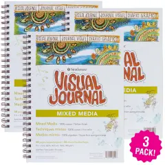 Multipack of 3 - Strathmore Visual Journal Mixed Media Vellum 9"X12"-34 Sheets