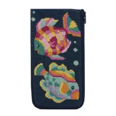 Eyeglass Case - Tropical Fish - Needlepoint Kit Multicolor