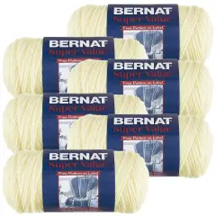 Multipack of 6 - Bernat Super Value Solid Yarn-Natural