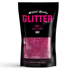 Fuchsia Pink Holographic Premium Glitter Multi Purpose Dust Powder 100g / 3.5oz for use with Arts & Crafts Wine Glass Decoration Weddings Cards Flowers Cosmetic Face Body (PACKAGING MAY VARY)