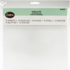 Sizzix Shrink Plastic 8.25"X11.75"-10/Pkg
