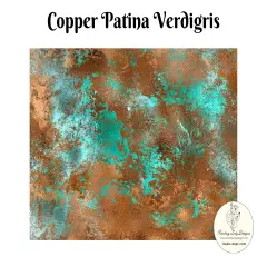 Copper Verdigris Art Paper for Decoupage and Mixed Media