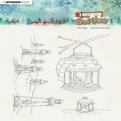 Studio Light Let It Snow Clear Stamps-Nr. 266, Cozy Lanterns